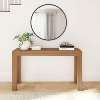 Plankbeam Modern Solid Wood Console Table 56 Inch Sofa Table Narrow Entryway Table For Hallway Behind The Couch Living Roo