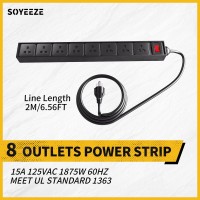 Soyeeze Power Tool Organizer With Charging Station Garage 8 Drill Holder Wall Mount Built In 8 Outlet Power Strip Power Tool Sto