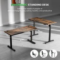 Electric Standing Desk Adjustable 63 X 24 Inch Sit Stand Up Desk With Cable Management 3 Memory Preset Adjustable Height Des