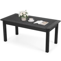 Stoog Outdoor Coffee Table Allweather Poly Lumber Patio Side Table Rectangle End Table For Backyard Porch Garden Balcony