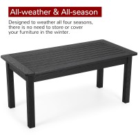 Stoog Outdoor Coffee Table Allweather Poly Lumber Patio Side Table Rectangle End Table For Backyard Porch Garden Balcony