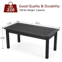 Stoog Outdoor Coffee Table Allweather Poly Lumber Patio Side Table Rectangle End Table For Backyard Porch Garden Balcony