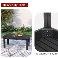 Stoog Outdoor Coffee Table Allweather Poly Lumber Patio Side Table Rectangle End Table For Backyard Porch Garden Balcony