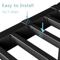 Hunlostten Metal Slats For King Size Bed King Bed Slats Replacement Enhance Support Easy Assembly