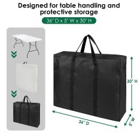 Loenel Folding Table Storage Bag Portable Carry Bag For 6Ft Folding Picniccamp Tables Dustproof Poker Table Cover 36 D X