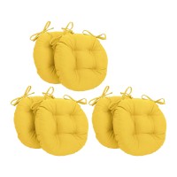 Blazing Needles 16-Inch Round Tufted Twill Chair Cushion, 16 X 16, Sunset 6 Count