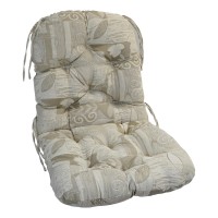 Blazing Needles Tufted Outdoor Seat/Back Rocker Cushion, 48 X 24, Pine Cabin