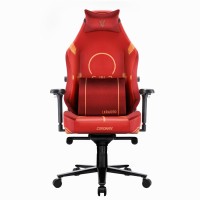 Mixastep Gaming Chair Computer Chair With 4-Way Inner Adjustable Lumbar Support, Flattened Larger Seat Pu Leather Ergonomic Armchair Heavy Duty Tile Mechanism Support Up To 395 Lbs, Armchair,Red