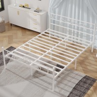 Vecelo Full Size Bed Frame With Headboard 14 Inch Metal Platform Mattress Foundation No Boxing Spring Needed Squeak Resistant