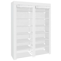 Erone Shoe Rack Storage Organize 28 Pairs Portable Double Row With Nonwoven Fabric Cover Shoe Shelf Cabinet For Closet