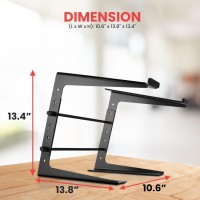 Pyle Portable Adjustable Laptop Stand 63 To 109 Inch Antislip Standing Table Monitor Or Computer Desk Workstation Riser Wit