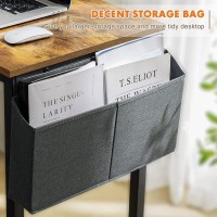 Sweetcrispy Computer Small Office Desk 40 Inch Student Kids Study Writing Work With Headphone Hooks Storage Bag Modern Simple