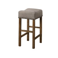 Best Master Furniture Janet 27 Wood Counter Stool in Driftwood Set of 2