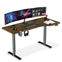 Motiongrey Electric Height Adjustable Standing Desk, 160 X 60 Cm, Brown, Modern, Computer Desk