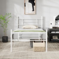 Novilla Metal Twin Bed Frame With Headboard And Footboard 14 Inch Platform Bed Frame With Storage No Box Spring Needed Strong