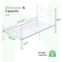 Novilla Metal Twin Bed Frame With Headboard And Footboard 14 Inch Platform Bed Frame With Storage No Box Spring Needed Strong