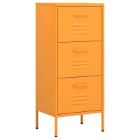 vidaXL Storage Cabinet Mustard Yellow 167x138x40 Steel 336182