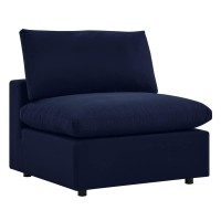 Modway Commix 6-Piece Modern Fabric Upholstered Outdoor Sectional Sofa In Navy