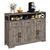 Befrases Farmhouse Buffet Cabinet With Drawers Sideboard With Storage Kitchen Pantry Cabinet Hutch Wood Coffee Bar Station Ca