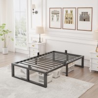 Yitong Angel Twin Xl Size Bed Frame 14 Inch Heavy Duty Support 3500 Lbs Metal Platform No Box Spring Needednoise Freenonsli