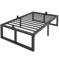 Yitong Angel Twin Bed Frame 18 Inch High 3500 Lbs Heavy Duty Metal Platform Mattress Foundation With Steel Slat Supportno Box