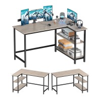 Woodynlux L Shaped Computer Desk 43 Inch Home Office Desk With Shelf Gaming Desk Corner Table For Work Writing And Study Sp