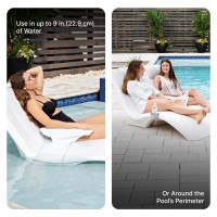 Step2 Vero Pool Lounger Loveseat Faderesistant Waterproof Patio Furniture Pool Lounge Chair For Sun Shelf Use In Pools Up T