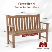 Outdoor Bench 2Person Poly Lumber Garden Bench Allweather Outside Bench With 800 Lbs Weight Capacity Never Rot Or Fade Loo