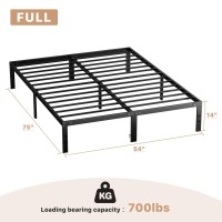 Dumos Bed Frame Full Size Metal Platform Bed Frame Mattress Foundation With Steel Slat Support No Box Spring Needed Storage