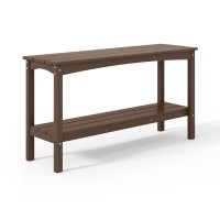 Costaelm Outdoor Shelf For Patio 55 Outdoor Hdpe Plant Table Adirondack 2Tier Shelf Entry Console Table Sideboard Table Fo