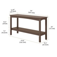 Costaelm Outdoor Shelf For Patio 55 Outdoor Hdpe Plant Table Adirondack 2Tier Shelf Entry Console Table Sideboard Table Fo