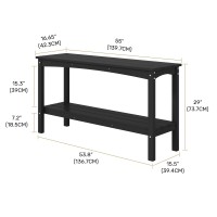 Costaelm Patio Console Table 55 2Shelf Said Table Indoor Outdoor Multifunctional Buffet Bar Storage Organizer For Entryway