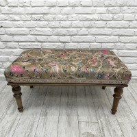 Easternrugarts Ottoman Bench With Rug Upholstered Handmade Wood Work For Boho Farmhouse Kitchen Dining Room Entryway Footstool Livingroom Bedroom, Piano Bench, Coffee Bench (Era-27, 18X18X36)