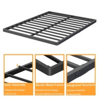 Bednowitz 2 Inch High King Boxspring With Steel Slats Quick Lock King Bunkieboard Only Low Metal Frame Bedslat Replacement