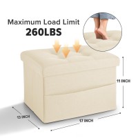 Linmagco Storage Ottoman Folding Foot Stool Ottoman Foot Rest With Side Pocket Modern Ottoman With Storage Short Sofa Stool Line