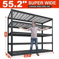 Reibii 78 H Garage Shelving 3000Lbs Heavy Duty Garage Storage Shelves Adjustable 5 Tier Metal Shelving Unit For Storage Rack S