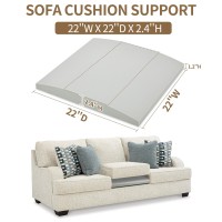 Havargo Couch Cushion Support High Density Foam 22X22 Inch Sofa Couch Supports For Sagging Cushions Light Grey 1Pc