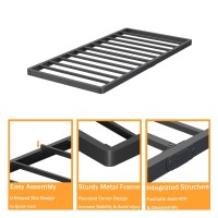 Bednowitz 2 Inch High Twin Boxspring With Steel Slats Quick Lock Twin Bunkieboard Only Low Metal Frame Bedslat Replacement