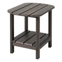 Lzrs Double Adirondack Side Table Outdoor Side Tables End Tables For Patio Backyard Pool Indoor Companion Easy Maintenance