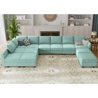 Honbay Convertible Sleeper Sectional Sofa Bed Modular Sofa With Storage Seat Reversible Sectional Sleeper Sofa Set With Modular