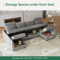 Honbay Modular Sleeper Sectional Sofa Modular Couch With Storage Seat Reversible Sectional Sleeper Sofa With Modular Sectional C