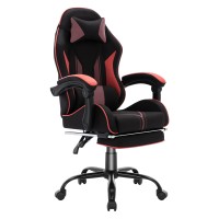 Mixastep Gaming Chair For Kids Computer Chair With Footrest And Lumbar Support, Ergonomic Cute Gamer Chair, Racing Reclining Pc Game Chair For Girl, Teen, Kids, Black