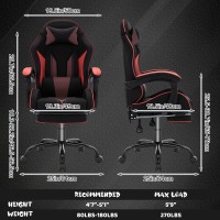 Mixastep Gaming Chair For Kids Computer Chair With Footrest And Lumbar Support, Ergonomic Cute Gamer Chair, Racing Reclining Pc Game Chair For Girl, Teen, Kids, Black