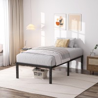 Shland Bed Frame Twin Xl 18 Inch Metal Twin Platform Bed Frame No Box Spring Needed Mattress Foundation Storage Space No Noi