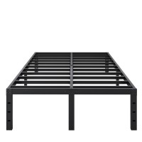 Shland King Size Bed Frame 18 Inch Heavy Duty Metal Platform Bed Frame No Box Spring Needed Mattress Foundation Storage Space