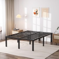 Shland King Size Bed Frame 18 Inch Heavy Duty Metal Platform Bed Frame No Box Spring Needed Mattress Foundation Storage Space