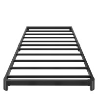 Yicensen 4 Inch Low Twin Xl Bed Frames No Box Spring Needed Heavy Duty Xl Twin Metal Platform Bed Frame With Rounded Corner Leg