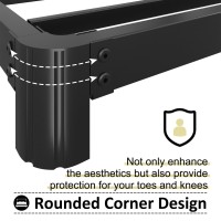 Yicensen 4 Inch Low Twin Xl Bed Frames No Box Spring Needed Heavy Duty Xl Twin Metal Platform Bed Frame With Rounded Corner Leg