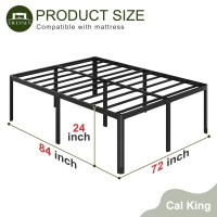 Yicensen 24 Inch High California King Bed Frames With Rounded Corner Legs Heavy Duty Cal King Metal Platform Bed Frame No Box S