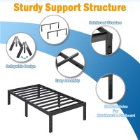 Shland Bed Frame Twin 18 Inch Metal Twin Platform Bed Frame No Box Spring Needed Mattress Foundation Storage Space No Noise